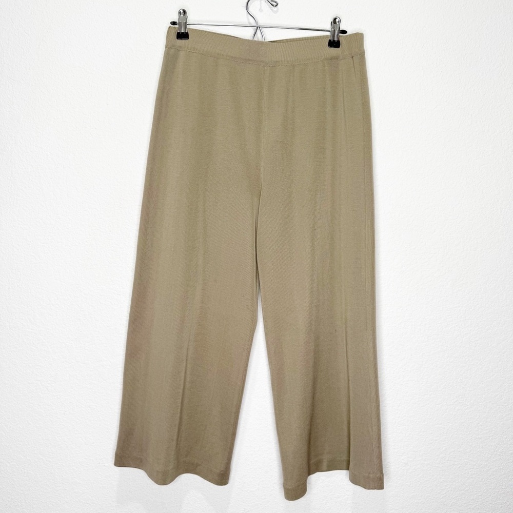 Misook Knit Pants Pull On Wide Leg Medium
